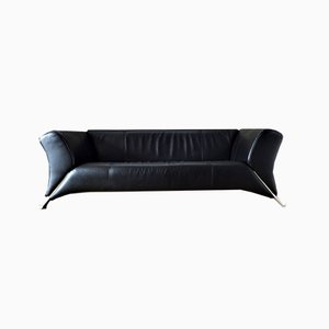 Black Leather 3-Seat Sofa by Rolf Benz, 2000s