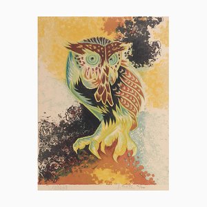 Jean Lurcat, Lithograph Owl, Unframed, 1940-1960s