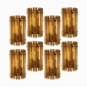 Large Murano Sconce in Glass and Brass, 1970s