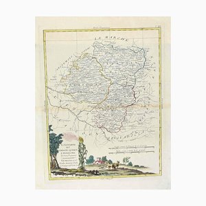 Antonio Zatta - Map of Lymosin-Perigord-Quercye - Original Etching - 1776