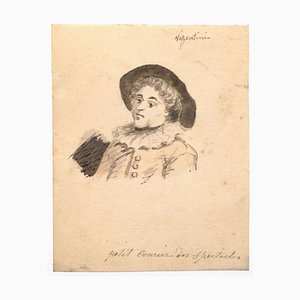 Antonio Visentini - Junge mit Maske - Bleistift und Aquarell - 18. Jahrhundert