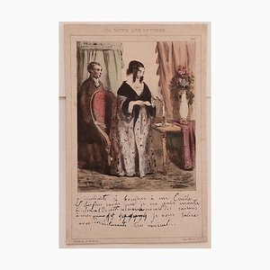 Desconocido - Litografía La Boite Aux Lettres - Litografía original en lino - Siglo XIX