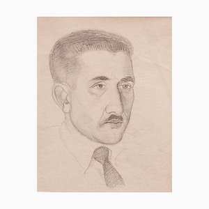 Inconnu - Portrait - Original Pencil on Paper - 1940s