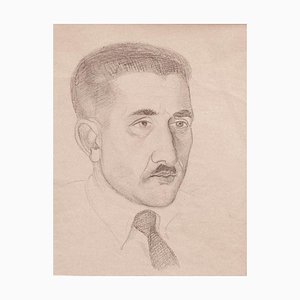 Unknown - Portrait - Original Pencil on Paper - 1940s