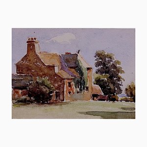Unknown - Village House - Originaltinte & Aquarell - 1890er