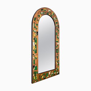 Miroir avec Cadre Repoussé en Cuivre, Italie