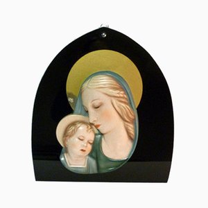 Céramique Madonna Maternité Art Déco, Italie, 1930s