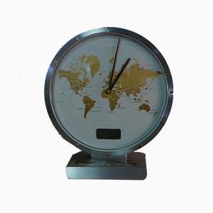 Reloj de mesa Worldtimer LCD de Heinrich Möller para Kienzle International, 1985