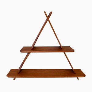 Danish Triangular Teak Wall Shelf in the style of Peder Moos, 1950s