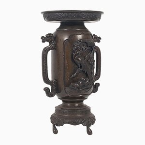 Japanese Meiji Period Bronze Vase, Late 1800s