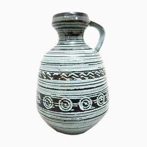 Jarra Mid-Century vintage de cerámica de Alemania Occidental de Strehla Keramik