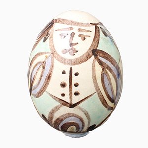 Huevo de Pascua de cerámica de Atelier Madoura, años 60
