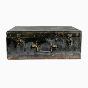 Vintage Metal Suitcase, 1940s
