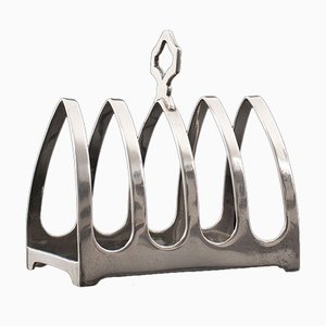 English Silver Toast Rack by Edward Viner, 1932