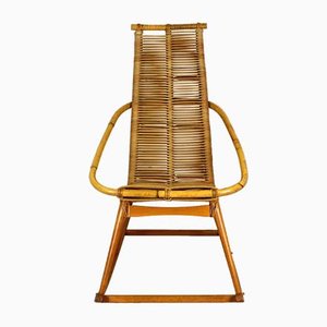 Mid-Century Rattan Rocking Chair, 1960s