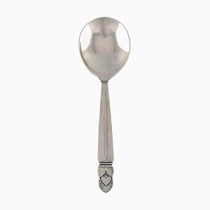 Serving Spoon in Hammered Sterling Silver, 1940s