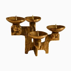 Bronze Four-Arm Bronze Candelabra, 1960s