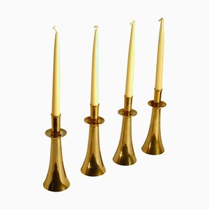 Bronze Bell Shaped Candle Holders, 1960s, Set of 4