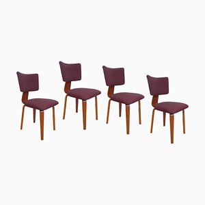 Plywood Dining Chairs by Cor Alons, 1950s, Set of 4