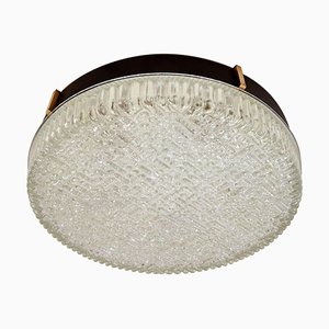 Large Flush Mount Glass Pendant / Wall Light by N. Leuchten