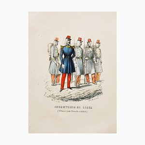 Borrani, Infantry, Lithographie, 1850
