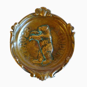 Antiker Aschenbecher aus Bronze von Arthur Krupp