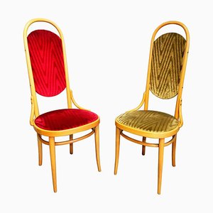 Bentwood Dining Chairs with High Backrests from Thonet, 1987, Set of 2