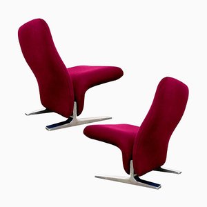 Sillón Concorde F780 de Pierre Paulin para Artifort con tapicería New Kvadrat, años 70. Juego de 2