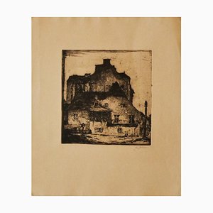 Leo Grimm - Houses - Original Etching - Early 20th Century