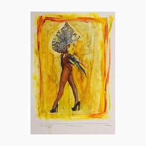 Sergio Barletta - African Lady - Original Mixed Media - 1997