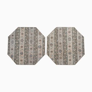 Vintage Turkish Geometric Wool Carpets, 1970s, Set of 2