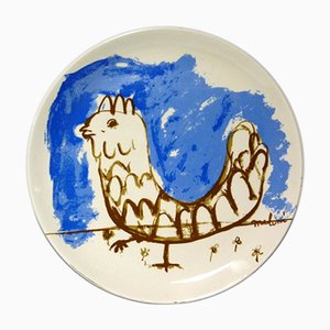 Italienischer Keramik Teller von Gino Meloni für Centro D'Arte Mercurio, 1970er