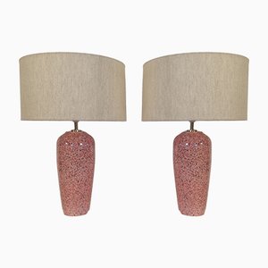 Lampade da tavolo in ceramica, anni '80, set di 2