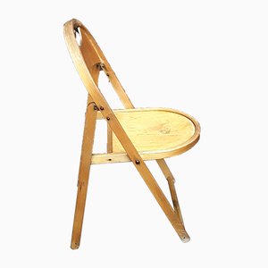 Light Beechwood Collapsible Side Chair, 1960s