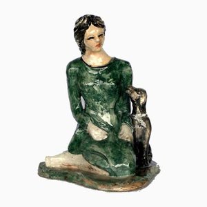 Escultura de figura de cerámica Rossicone de Domenico Purificato