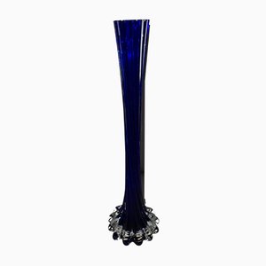 Blue Twisted Glass Vase, 1960s
