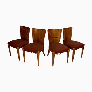 Art Deco Model H-214 Dining Chairs by Jindrich Halabala for Up Závody, Set of 4