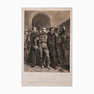 Litografía original - Denis Auguste Marie Raffet - Devoción - 1849