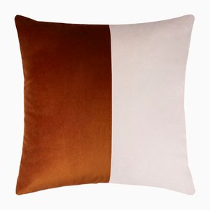 Double Optical Brick Red Cushion Cover by Lorenza Briola for LO DECOR