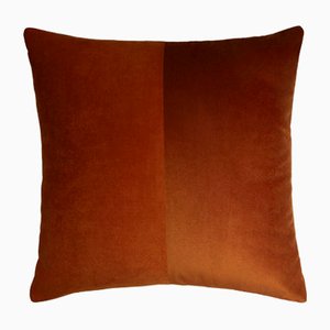Double Brick Red Velvet Cushion Cover by Lorenza Briola for LO DECOR