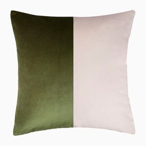 Double Optical Green Cushion Cover by Lorenza Briola for LO DECOR