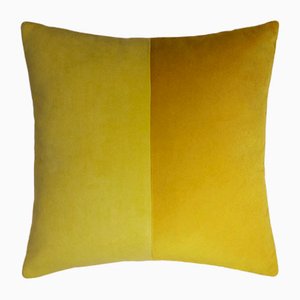 Double Mustard Velvet Cushion Cover by Lorenza Briola for LO DECOR