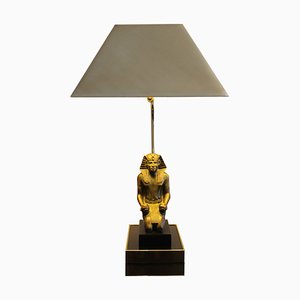 Hollywood Regency Pharaoh Table Lamp, 1970s