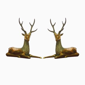 Brass Deer, Set of 2