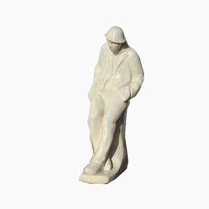 Man Sitting by Victor Voets, Ceramic, 1882-1950