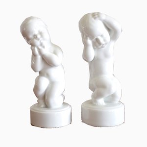 Children Figurines by Svend Lindhart for Bing & Grondahl, 1970s, Set of 2