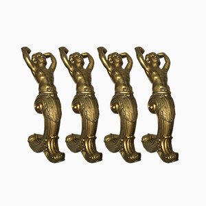 Brass Figures, 1950s, Set of 4