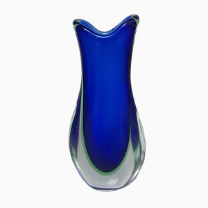 Sommerso Murano Glass Vase by Flavio Poli, 1960s