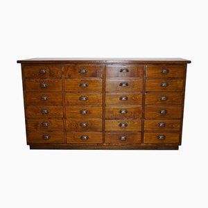 German Beech Apothecary Cabinet, Mid-20th Century