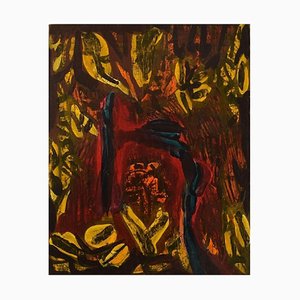 Ivy Lysdal, acrílico sobre lienzo, pintura modernista abstracta, finales del siglo XX